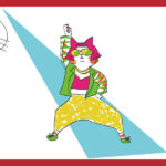 猫がダンスするイラスト