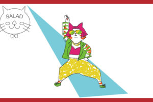 猫がダンスするイラスト