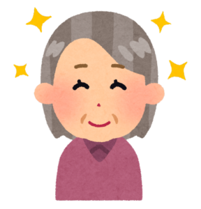 つややかな髪の老婦人