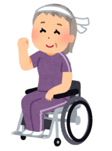 車いすの老婦人