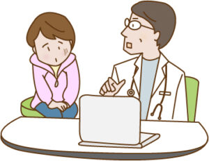 医師と患者のイラスト