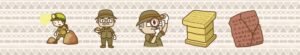 考古学者が仕事をしている様子のイラスト
