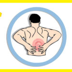 両手で腰の筋肉に手を添えている