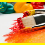 絵具がついた油性絵筆