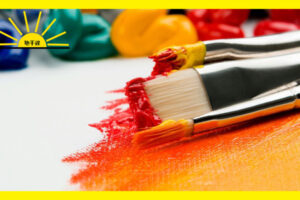 絵具がついた油性絵筆