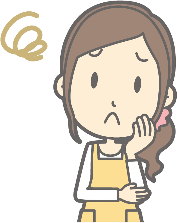 困っている母親