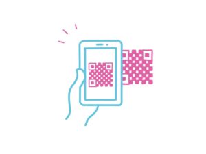 バーコード決済をするスマホ