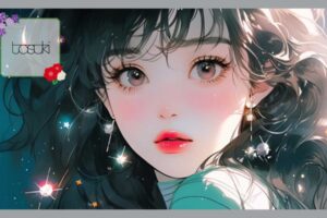 メイクしている女性