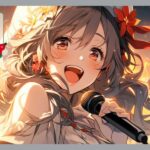 歌を歌うアイドル
