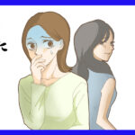何かを企む女性とそれに気が付いて恐怖を覚えている女性