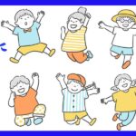 飛び跳ねる子どもたち