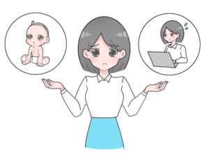 子育てか仕事かを悩む女性