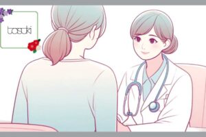 医療通訳をする女性医師