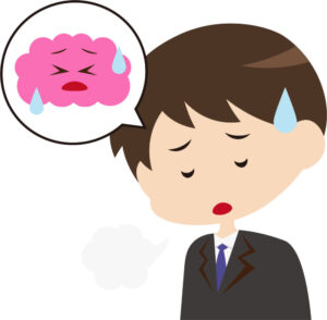 脳疲労が溜まっている男性