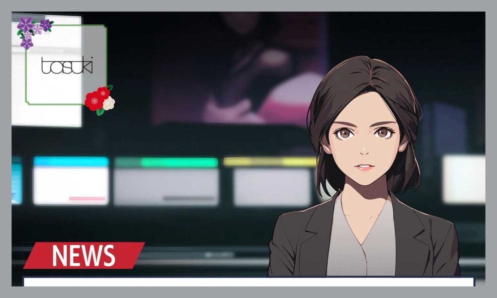 ニュースを読む、女性キャスター