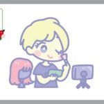 メイクをする男性