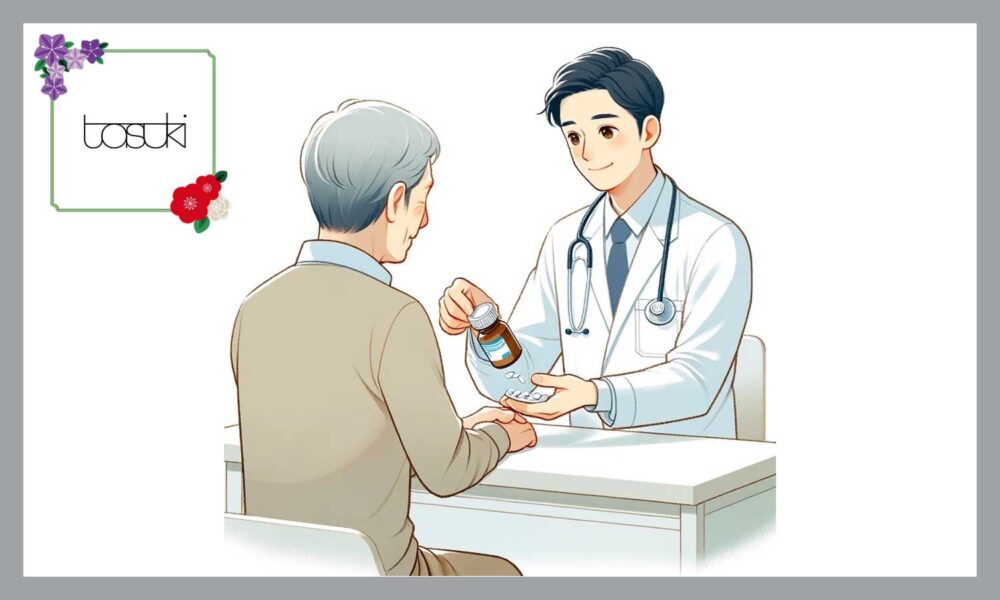 薬剤師の男性と高齢の男性