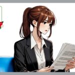 書類を手に持つ女性