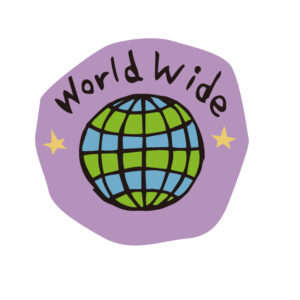 world wideと書かれた地球