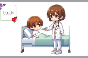 女医さんと、入院している男の子