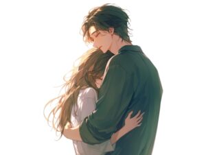 抱き合う男女のカップル