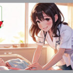 入院中の男の子を看護している女性医師