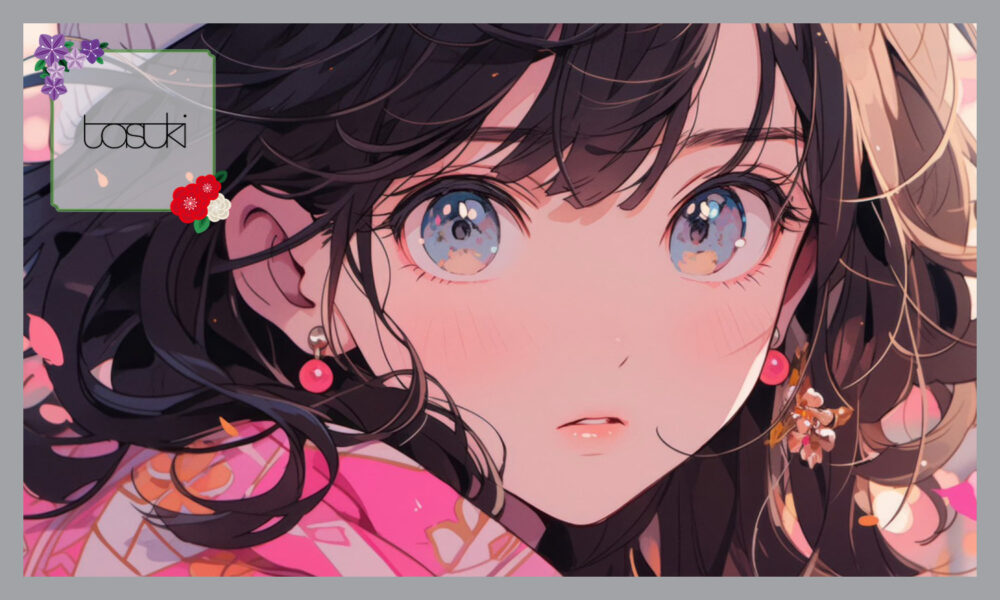 ピンクの服と丸いピアスをした、可愛い女性