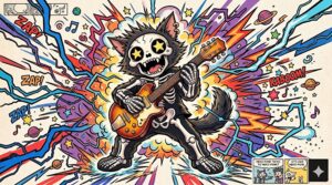 感電しているねこパンク画像
