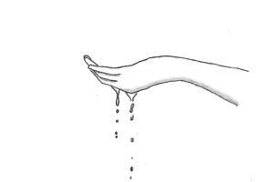 手からこぼれる水