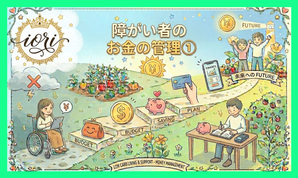 障がい者のお金の管理手順を段階的に示すイラスト