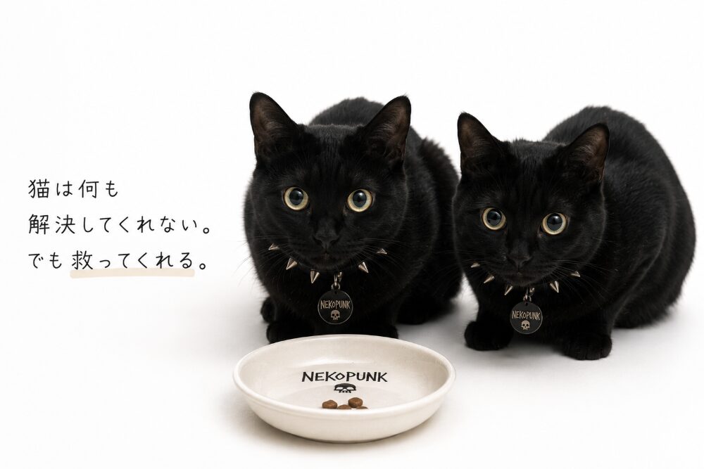 2匹の黒猫画像